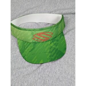 Selkirk Pickleball Unisex Visor Green Red Logo Elastic Back Terry Cloth Lined